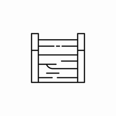 stacked wood planks icon sign vector