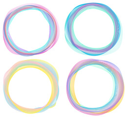 A frame made up of layered curves. Abstract curved vector data. Wave, wind, abstract.　8層の曲線のフレーム アブストラクトな曲線ベクターデータ　円　波　風　抽象的　装飾