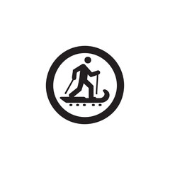 Snowshoeing symbol icon design. illustration isolated on white background