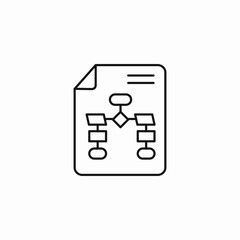 flowchart document diagram icon sign vector