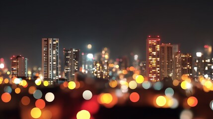 Cityscape night view urban landscape photography bright lights aerial perspective modern architecture