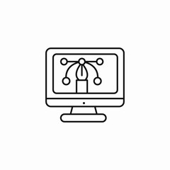graphic design monitor icon sign vector