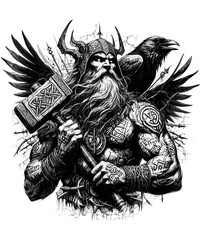 Viking warrior Odin	
