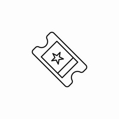 movie ticket star icon sign vector