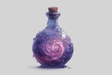 Mystical bottle, galaxy within