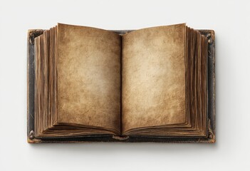 Open antique book, aged pages (1)