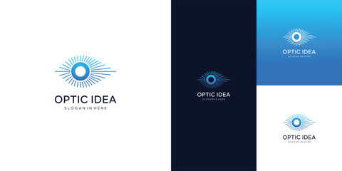 Eye Logo design vector. Eye Media icon. creative Vision Logotype