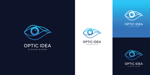 Eye technology logo design ,eye care,  media vision vector template