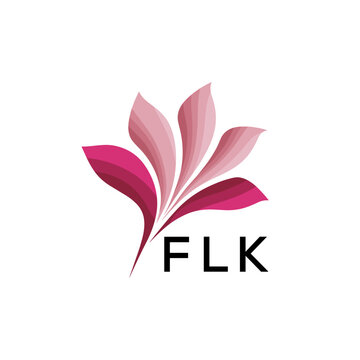 FLK Modern Floral Abstract Logo Design, FLK Later Logo, Creative Botanical Brand Identity, Luxury Flower Emblem for Business
