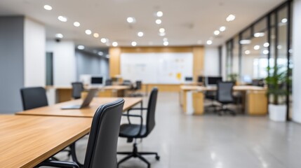 Modern office space corporate environment workspace design minimalist layout professional atmosphere