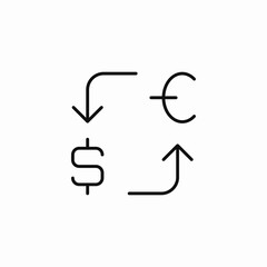 currency exchange arrows icon sign vector