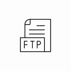 ftp document file icon sign vector