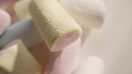 Close-Up shot of Colorful Marshmallows