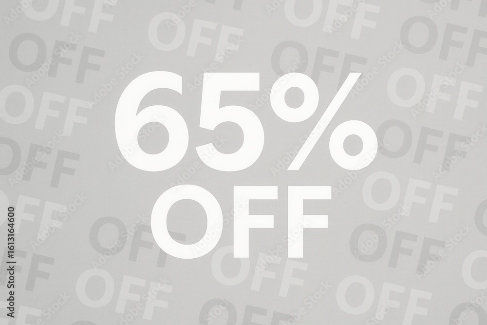 Poster bold white text displaying 