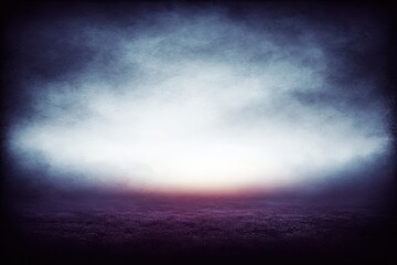 Naklejka premium Misty, purple-toned landscape with a pale light source