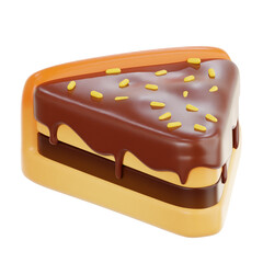 Cake Slice 3D Icon