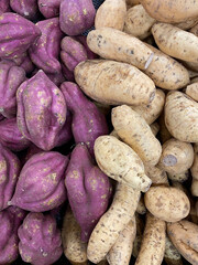 Assorted Sweet Potatoes: Purple and White Varieties