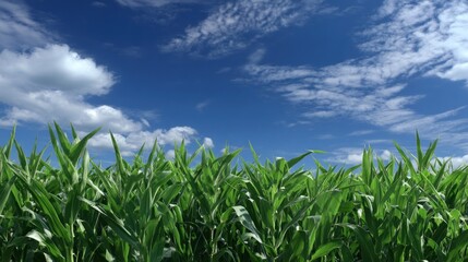 Obraz premium Cornfield under sunny sky