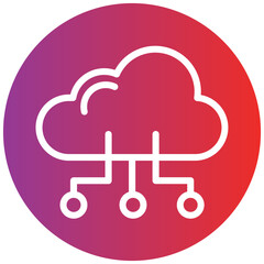 Cloud Computing line icon style