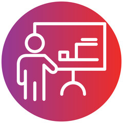 Presentation line icon style
