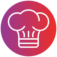 Chef Hat line icon style