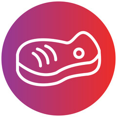 Steak line icon style