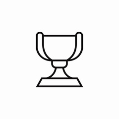 trophy award cup shape icon sign vector
