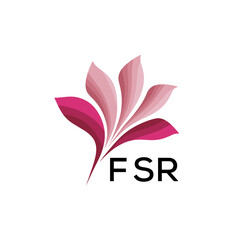 FSR Modern Floral Abstract Logo Design, FSR Later Logo, Creative Botanical Brand Identity, Luxury Flower Emblem for Business
