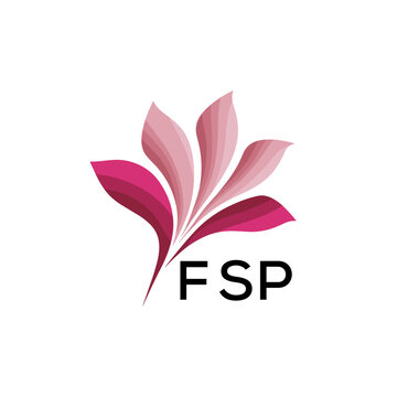 FSP Modern Floral Abstract Logo Design, FSP Later Logo, Creative Botanical Brand Identity, Luxury Flower Emblem for Business
