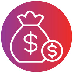 Debt line icon style