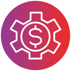 Money Management line icon style