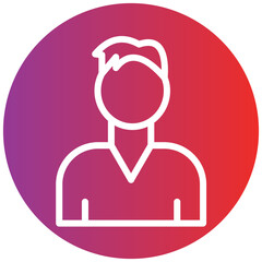 Businessman Line Icon Style