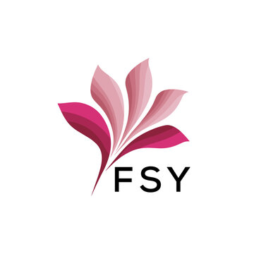 FSY Modern Floral Abstract Logo Design, FSY Later Logo, Creative Botanical Brand Identity, Luxury Flower Emblem for Business
