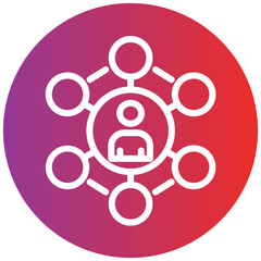 Networking Line Icon Style