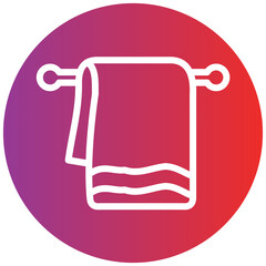 Towel Line Icon Style