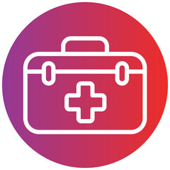 First Aid Kit Line Icon Style