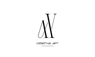 MV, VM, M, V abstract letters logo monogram