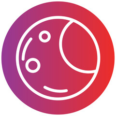 Full Moon Line Icon Style