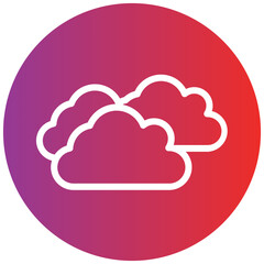 Cloudy Line Icon Style