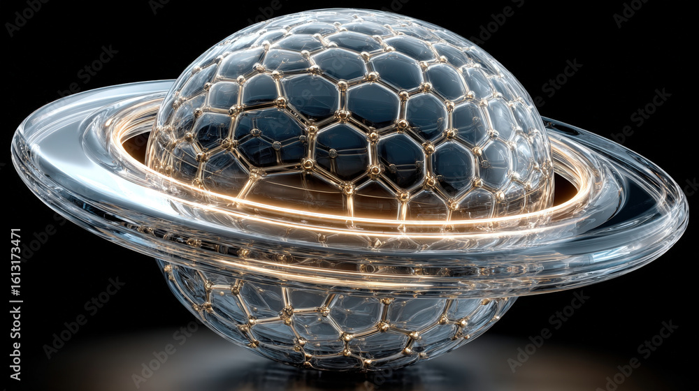Poster abstract 3d hypersphere unfolding in space with vibrant quantum topology visualization