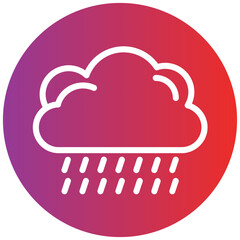 Hail Line Icon Style