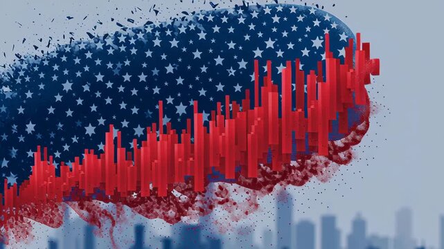 Abstract Analysis of Economic Growth Urban Data Graphs Depicting Financial Progress and City Impact Through Visual Representation