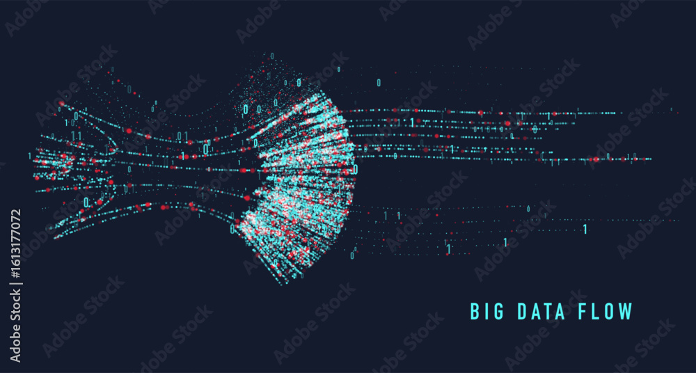 Poster abstract infographics visualization. big data code representation. futuristic network or business an