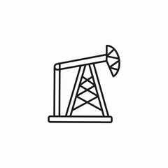 oil pump jack icon sign vector