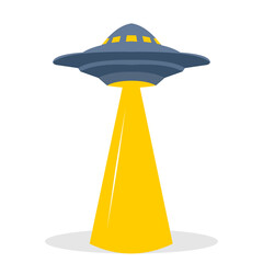 Vector illustration of an extraterrestrial spacecraft or UFO