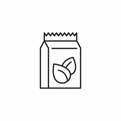 tea leaves packaging icon sign vector