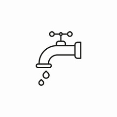 water faucet drops icon sign vector