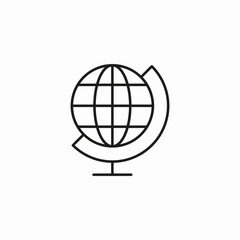 world globe stand icon sign vector