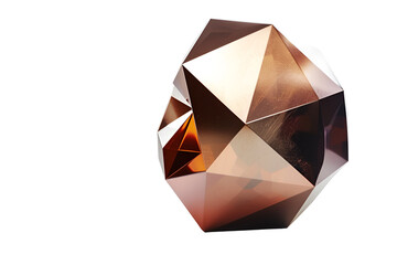 Geometric Brown Crystal Abstract Art