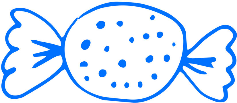 blue candy with dots clip art preview